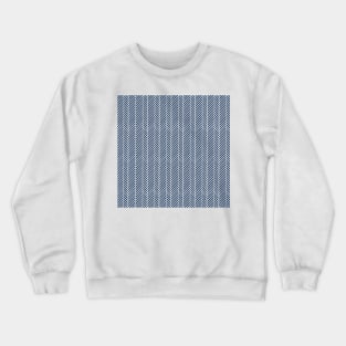 Herringbone Navy Crewneck Sweatshirt